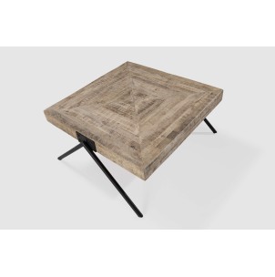 Mesa de Centro KERN, Mango Natural / Metal - Vackart 2