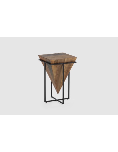 Mesa Auxiliar SPEJL 68 cm Alto, Madera Natural / Metal - Vackart