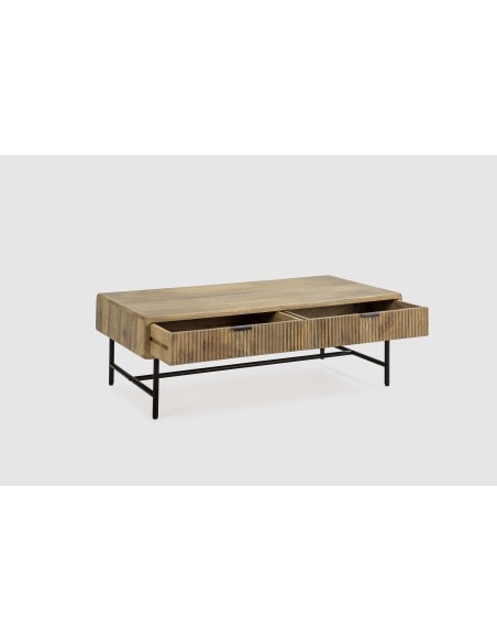 Mesa de Centro WAVY 120 cm, Mango Natural / Metal