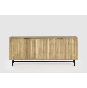 Aparador WAVY 190 cm, Mango Natural / Metal - Vackart