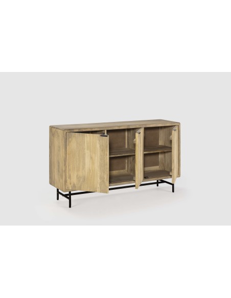 Aparador WAVY 150 cm, Mango Natural / Metal