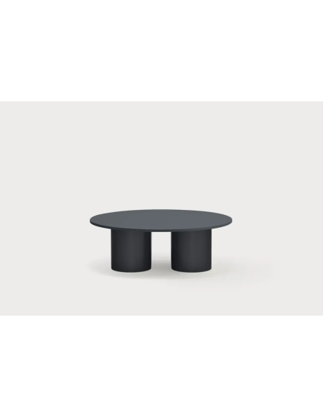 Mesa Centro Redonda TOTEM Ø110 cm, Gris Antracita - Teulat