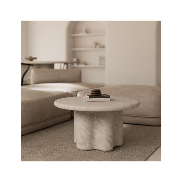 Mesa Centro LUIGI Mármol Travertino