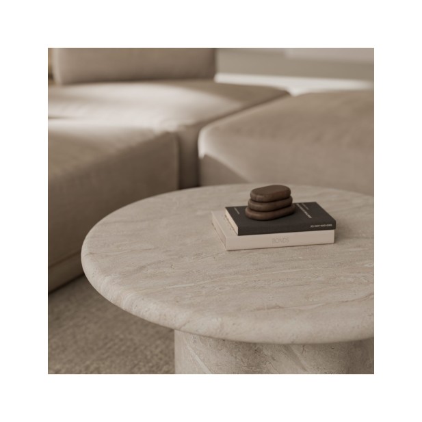 Mesa Centro LUIGI Mármol Travertino