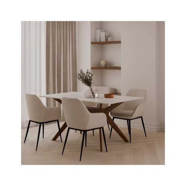 Mesa ELOISE 140 Creta / Nogal