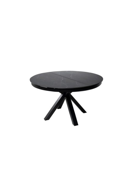Mesa ZURI Ø130, Negro / Negro