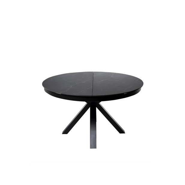Mesa ZURI Ø130, Negro / Negro