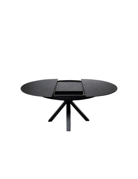 Mesa ZURI Ø130, Negro / Negro