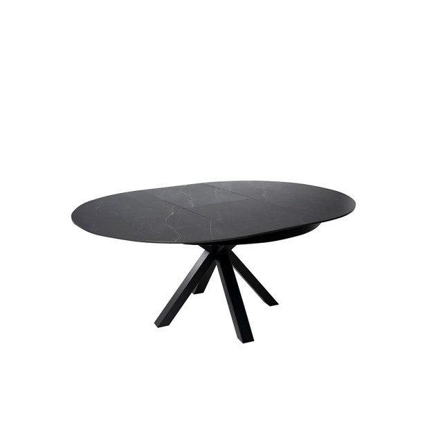 Mesa ZURI Ø130, Negro / Negro