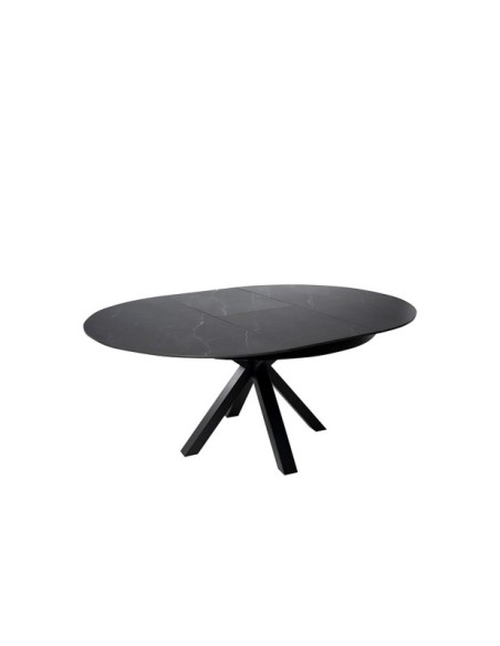Mesa ZURI Ø130, Negro / Negro