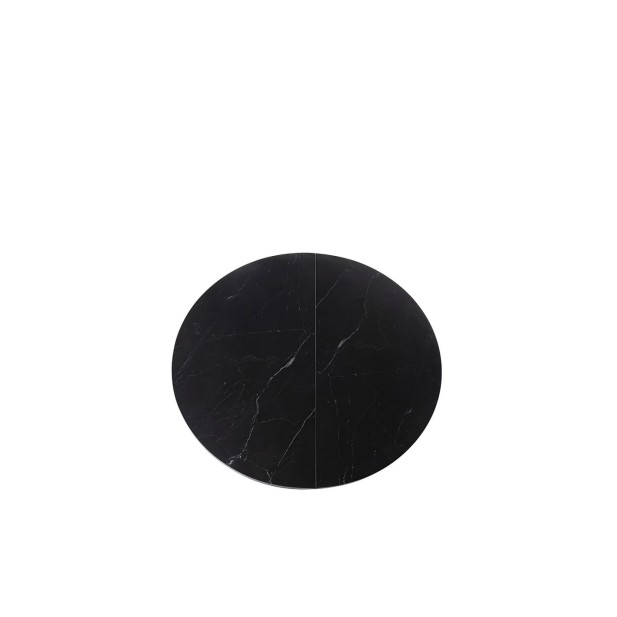 Mesa ZURI Ø130, Negro / Negro