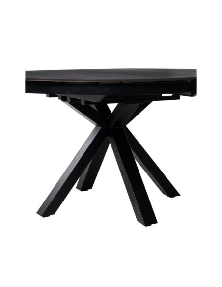 Mesa ZURI Ø130, Negro / Negro