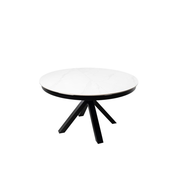 Mesa ZURI Ø130, Blanco / Negro