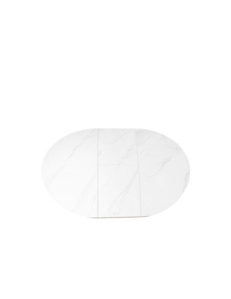 Mesa ZURI Ø130, Blanco / Negro