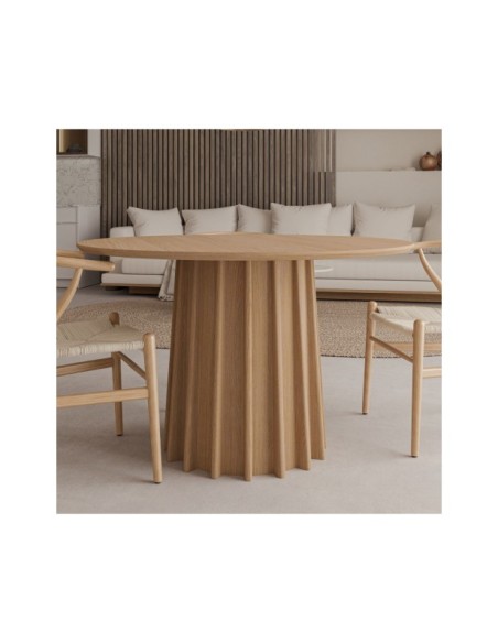 Mesa LORENZA Ø120, Roble