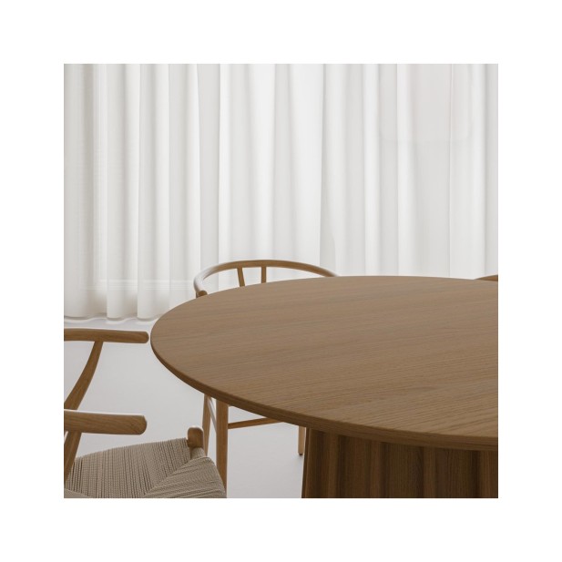 Mesa LORENZA Ø120, Roble