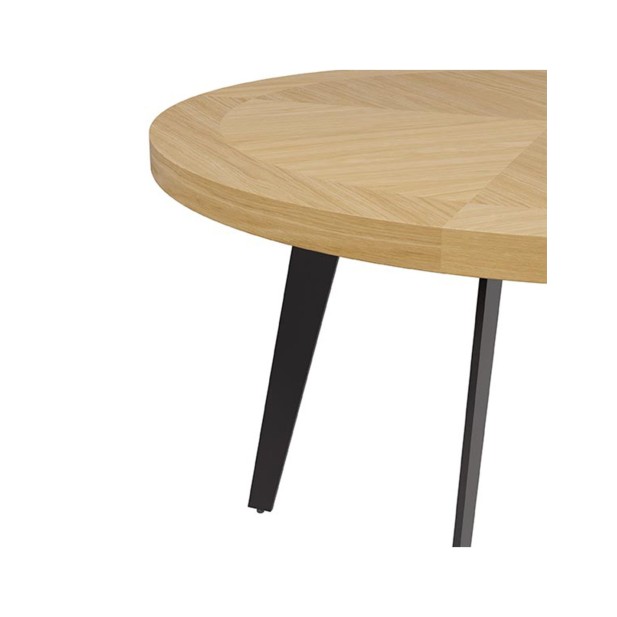 Mesa AMANDA Ø120, Roble-Negro