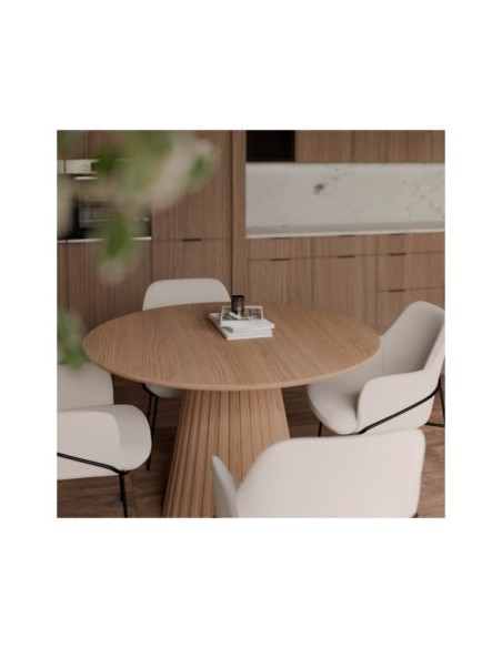 Mesa NAYLA Ø100, Roble