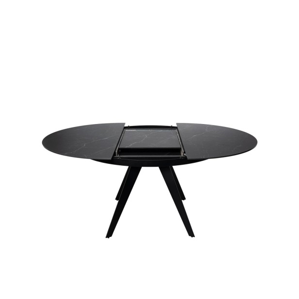 Mesa LUNA Ø130, Negro / Negro