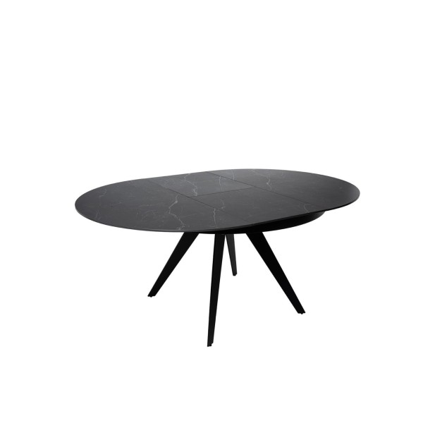 Mesa LUNA Ø130, Negro / Negro