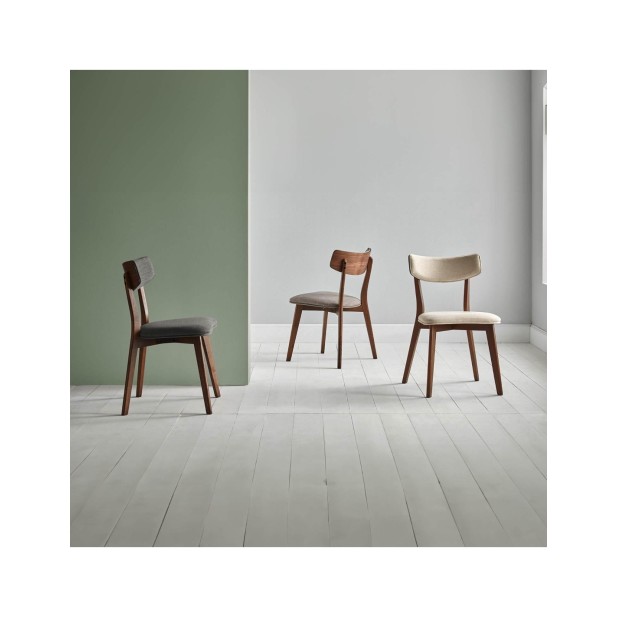 Silla ANAIS Nogal Gris Light