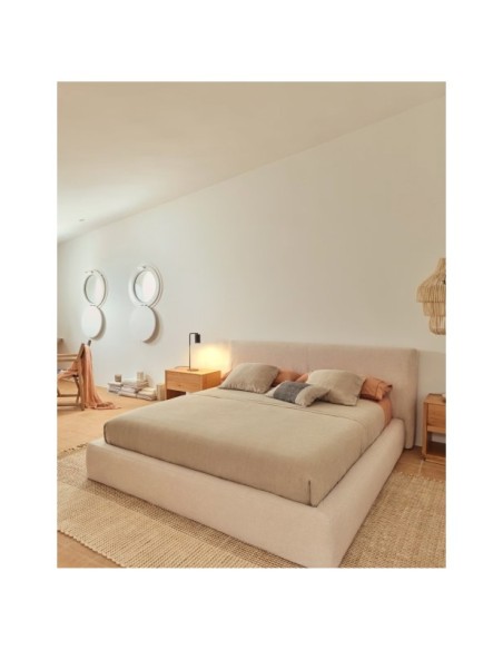 Cama desenfundable Blok crudo para colchón de 160 x 200 cm FSC Mix Credit - Kave Home