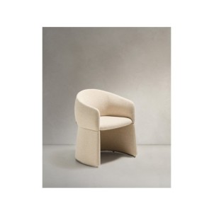 Silla Bosca de chenilla beige - Kave Home
