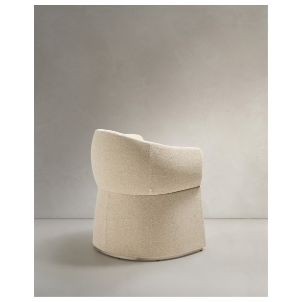 Silla Bosca de chenilla beige - Kave...