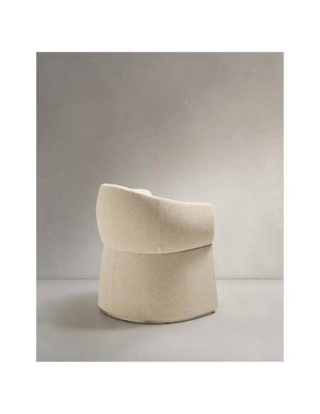 Silla Bosca de chenilla beige - Kave Home