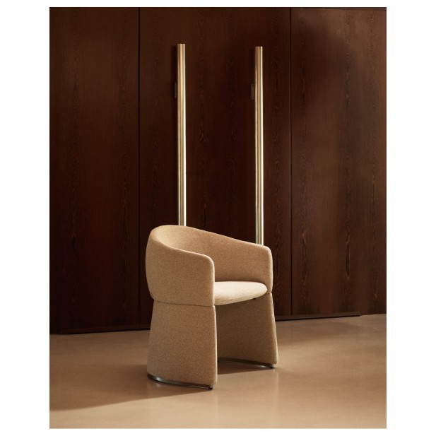 Silla Bosca de chenilla beige - Kave...