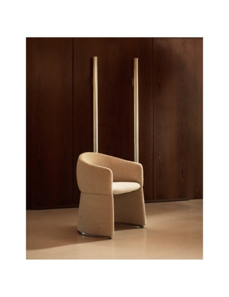 Silla Bosca de chenilla beige - Kave Home