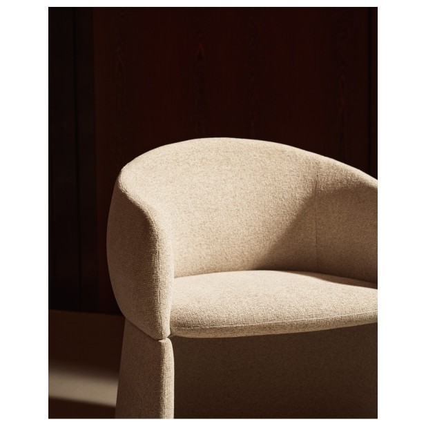 Silla Bosca de chenilla beige - Kave...