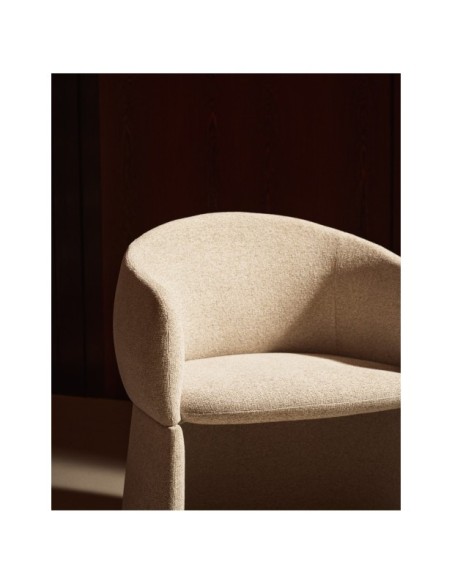 Silla Bosca de chenilla beige - Kave Home