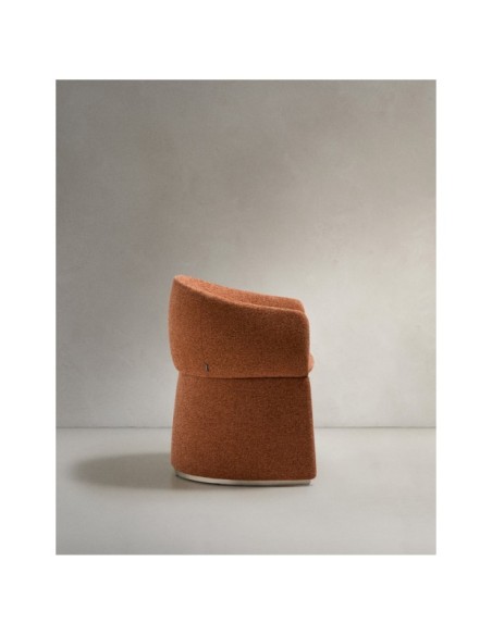 Silla Bosca de chenilla terracota - Kave Home