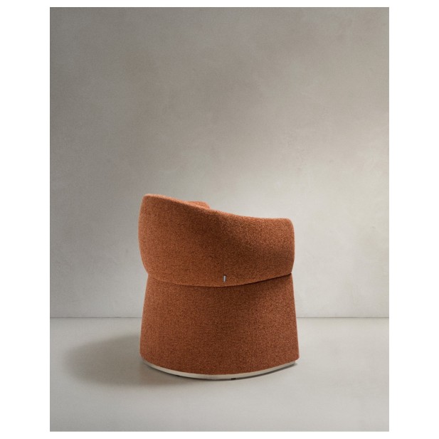 Silla Bosca de chenilla terracota -...