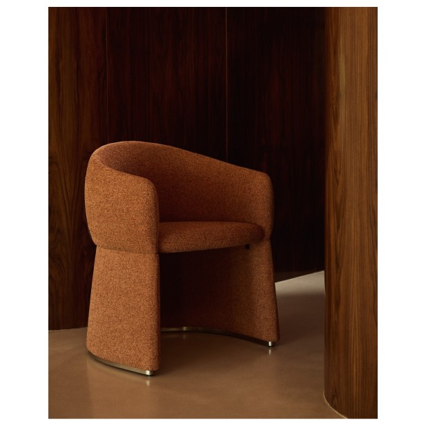 Silla Bosca de chenilla terracota -...