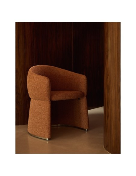 Silla Bosca de chenilla terracota - Kave Home