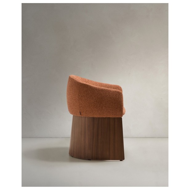 Silla Bosca de chenilla terracota y...