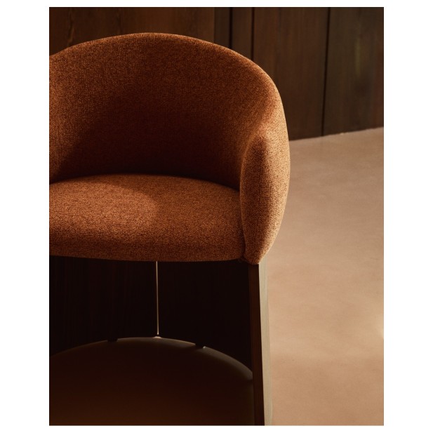 Silla Bosca de chenilla terracota y...