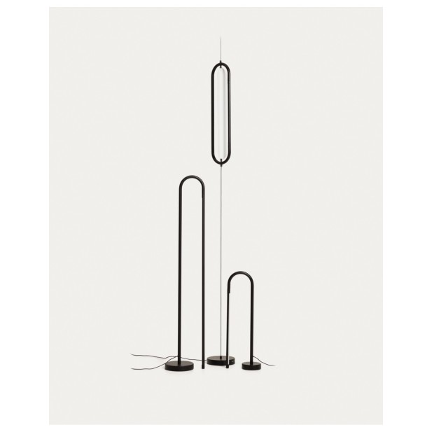 Lámpara de pie Bow de aluminio negro...