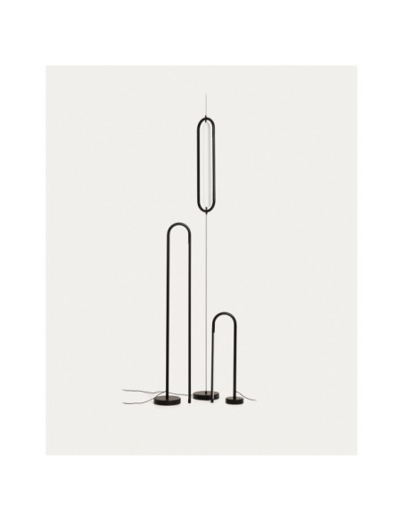 Lámpara de mesa Bow de aluminio negro - Kave Home