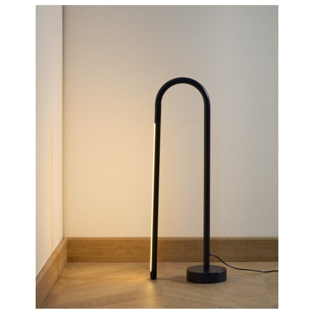 Lámpara de mesa Bow de aluminio negro...