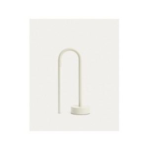 Lámpara de mesa portátil Bow de aluminio gris - Kave Home