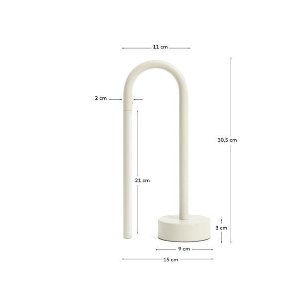 Lámpara de mesa portátil Bow de...