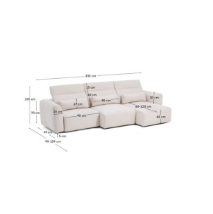 Sofá Lares 5 plazas con asientos deslizantes motorizados... 2