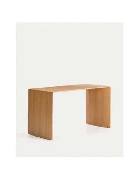 Mesa de trabajo Litto de chapa de roble FSC Mix Credit 140 x 60 cm - Kave Home