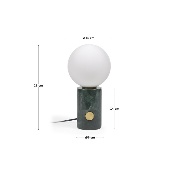 Lámpara de mesa Lonela de mármol con...