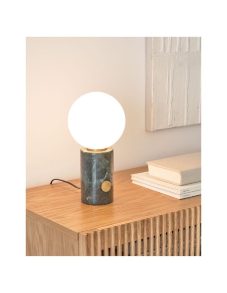 Lámpara de mesa Lonela de mármol con acabado verde - Kave Home