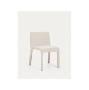 Silla apilable Loria de chenilla beige - Kave Home
