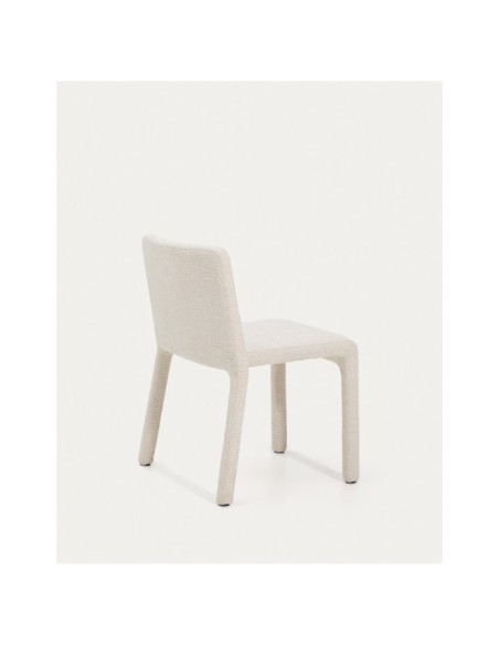 Silla apilable Loria de chenilla beige - Kave Home